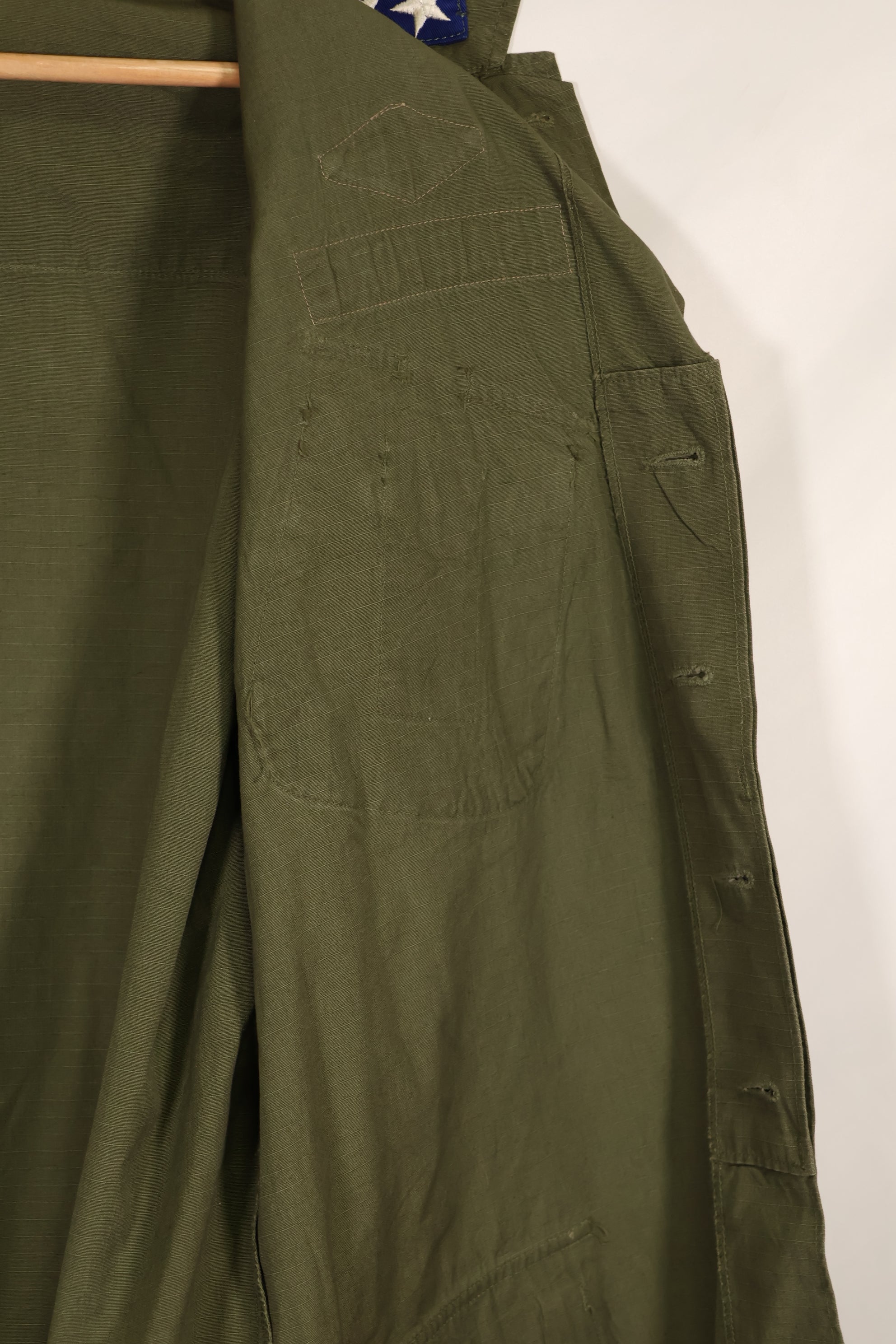 Actual 1968 4th Model Jungle Fatigue Jacket with Major General Rank insignia Walter T. Galligan