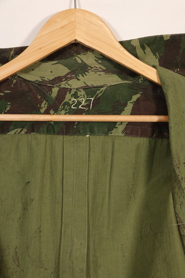 1960s-70s Portuguese Army Lizard Camouflage Combat Shirt, used.