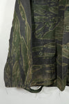 Real 1970s Late War Tiger Stripe Jacket, used, black dyed.