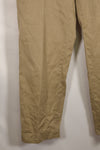 1960s, estimated 34-36 US Army cotton khaki pants, used.