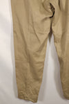1960s, estimated 34-36 US Army cotton khaki pants, used.