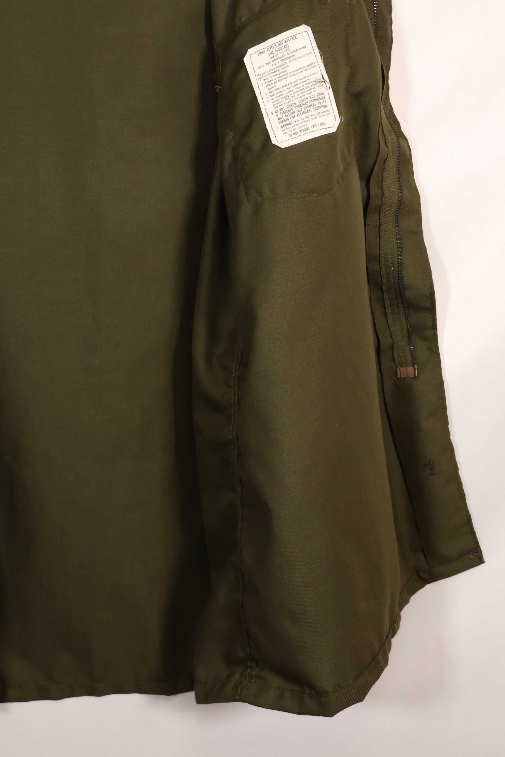 1971 Contract X-L-L U.S. Army NOMEX Shirt Pilot Combat Uniform, almost unused.