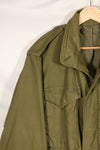 Early 1970's Estimated MEDIUM size 3rd Model M65 Field Jacket, size tag missing, used.