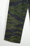 Real 1970s Late War Tiger Stripe Pants, used, black dyed.