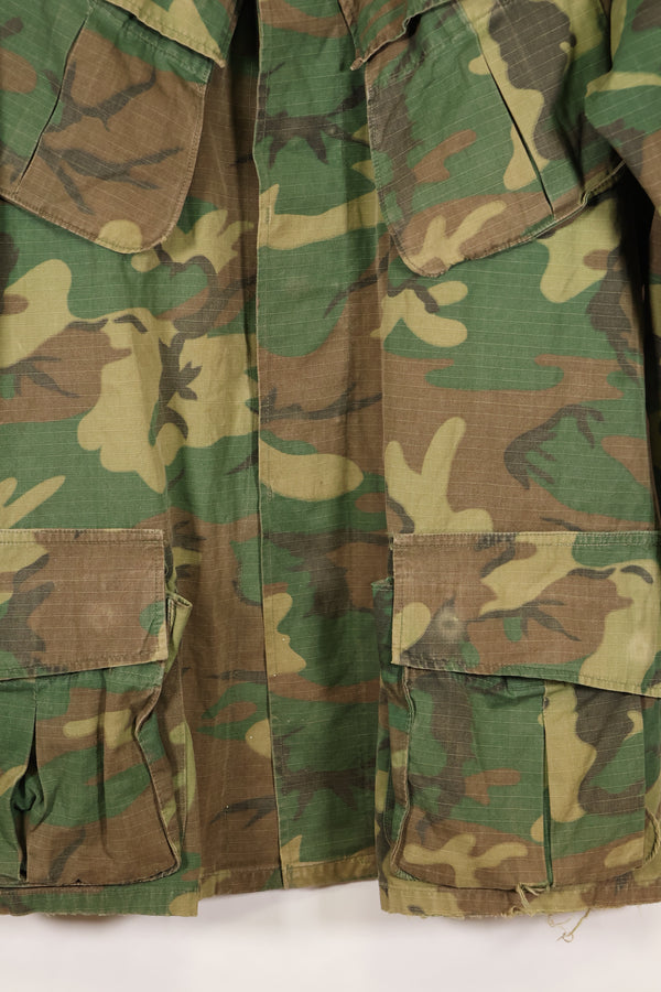 1968 Contract L-R Ripstop ERDL Camouflage Jungle Fatigue Jacket in good used condition