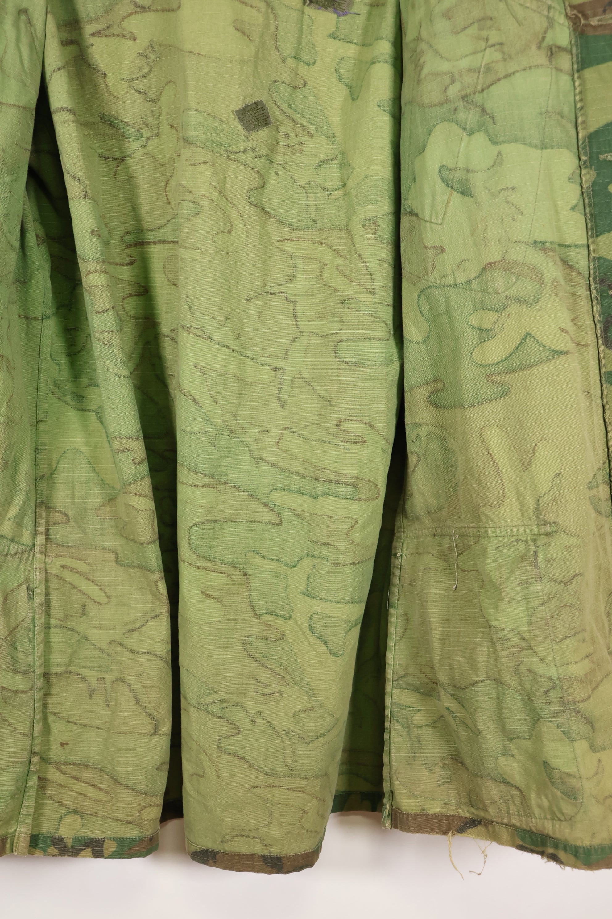 1968 Contract L-R Ripstop ERDL Camouflage Jungle Fatigue Jacket in good used condition