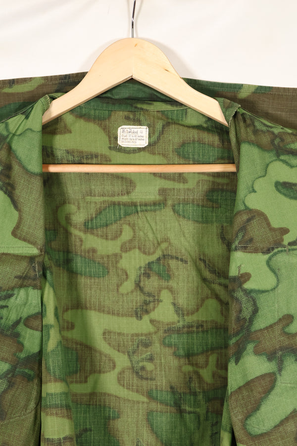 1970年契約　M-S　USMC　リップストップ　ERDL迷彩　ジャングルファティーグ　ジャケット　褪色あり　中古品