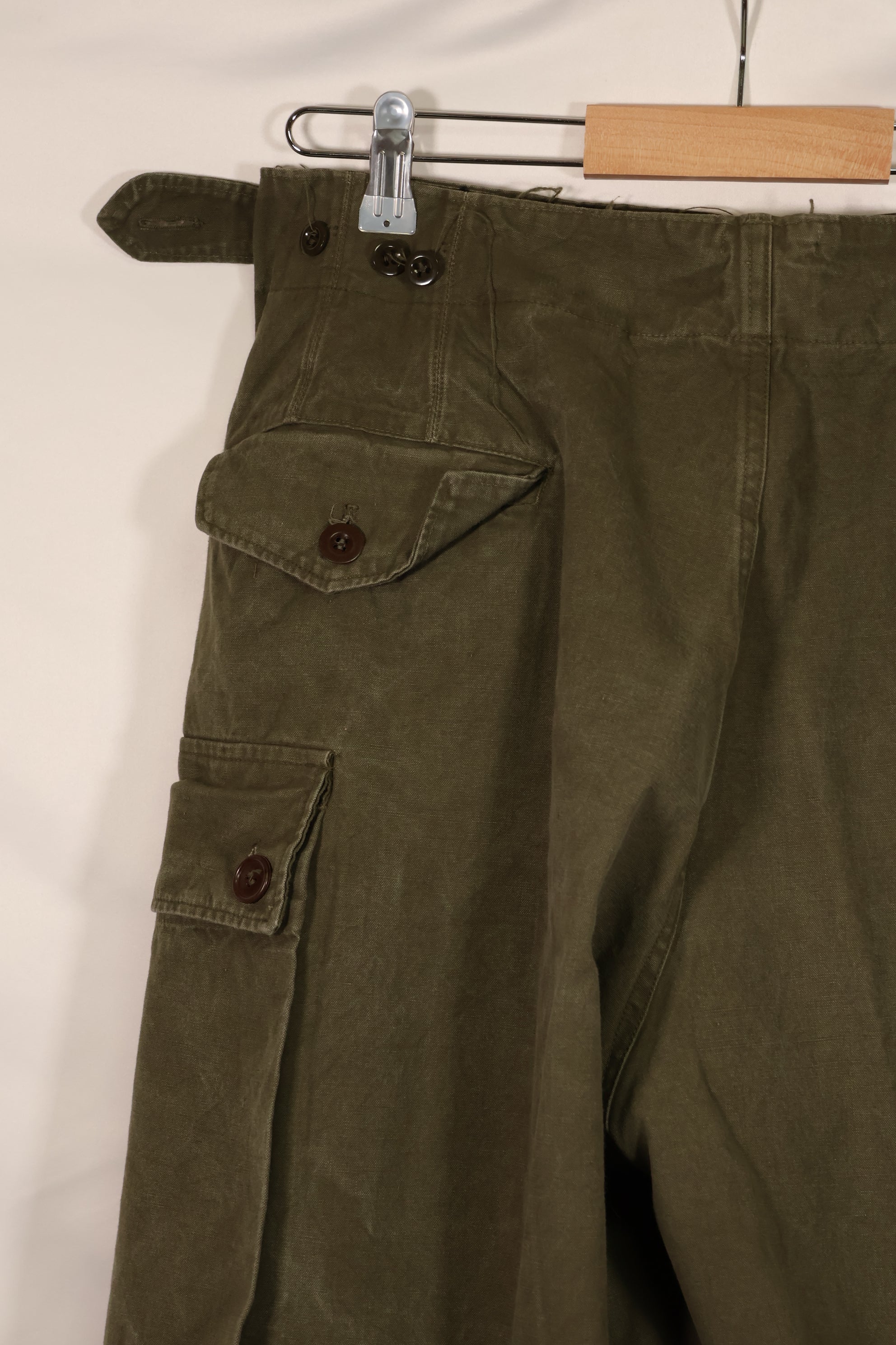 Real 1959 Dutch Army double face field pants in good condition.