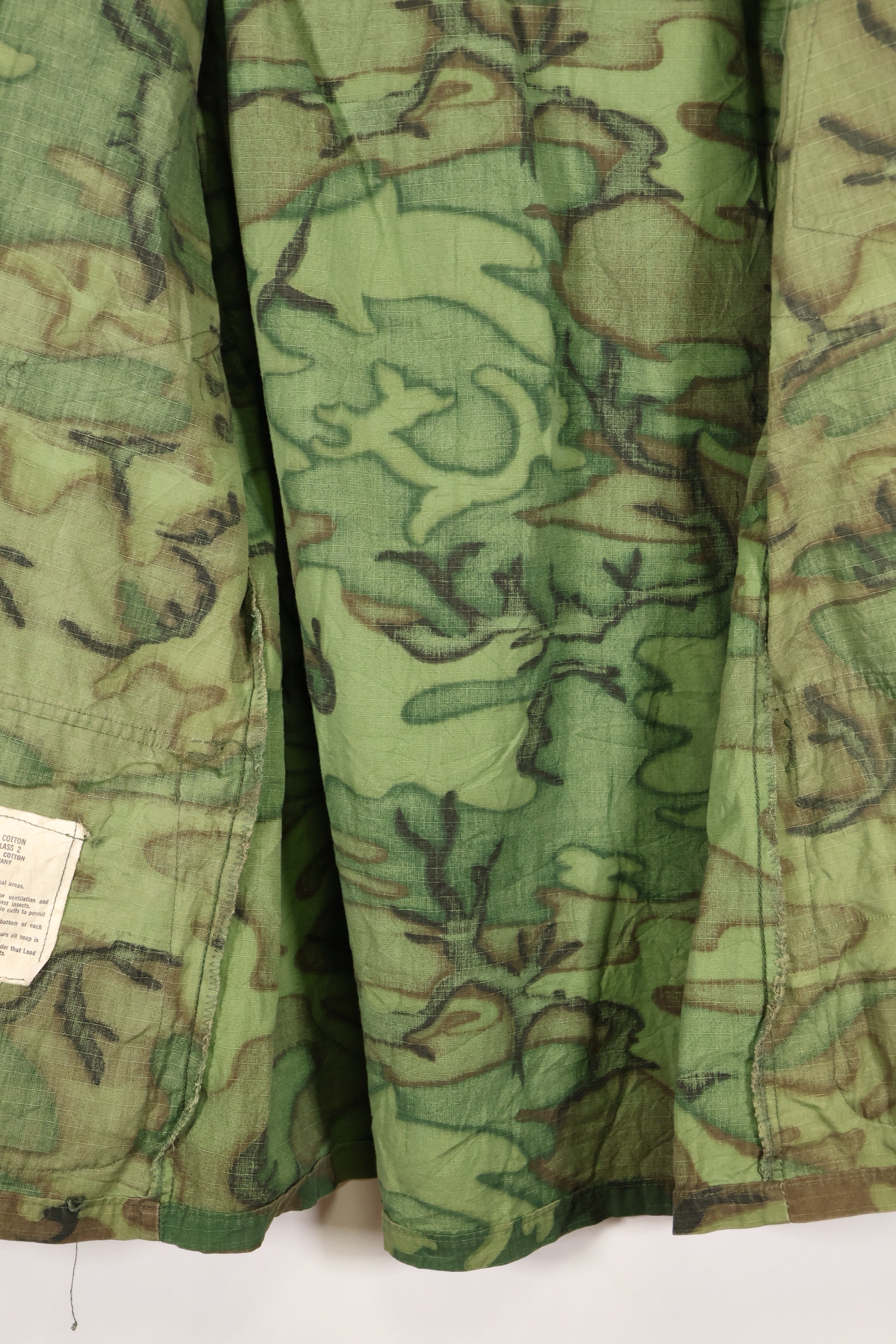 1969年契約　M-S　リップストップ　ERDL迷彩　ジャングルファティーグ　ジャケット　褪色あり　中古品