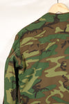 1969 Contract M-S Ripstop ERDL Camouflage Jungle Fatigue Jacket, faded, used, B