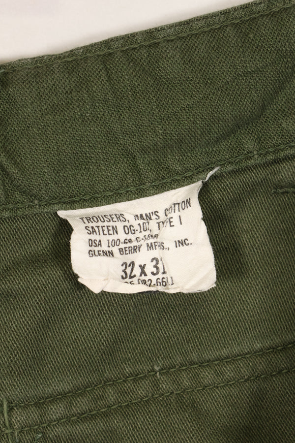 1968 Contract US Army OG-107 Utility Pants Baker Pants, nearly unused.