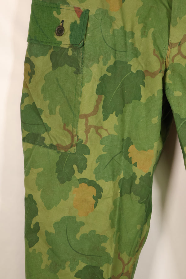 実物生地　戦後製造　実物ミッチェル迷彩　シェルターハーフ製　1st Model ジャングルファティーグ　パンツ　中古品