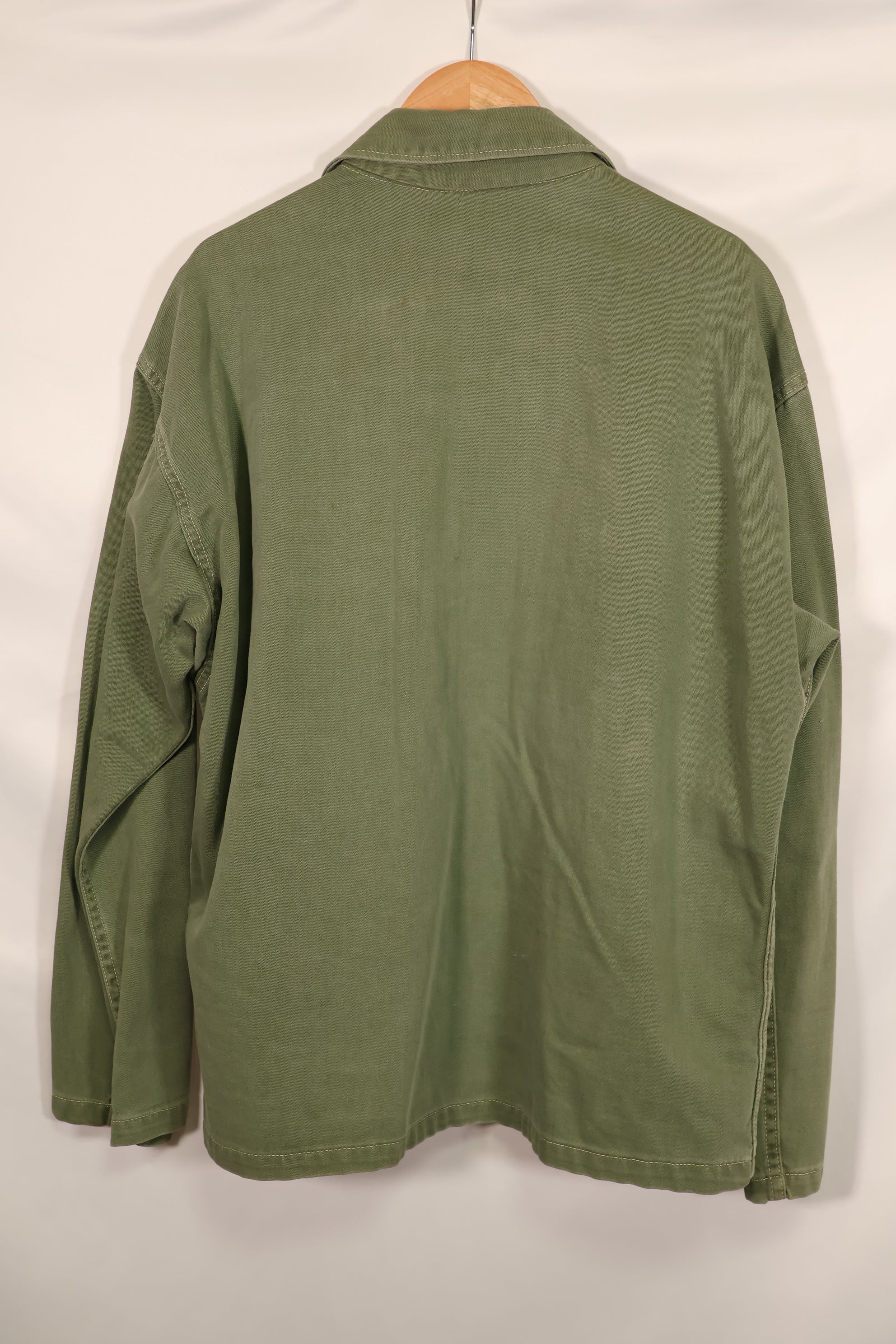 Real 1950s U.S. Army cotton utility shirt, used.