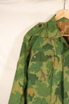 Authentic Fabric, Post-War Production, Authentic Mitchell Camouflage, Made from Shelter Half Fabric, 1st Model Jungle Fatigue Jacket, Used