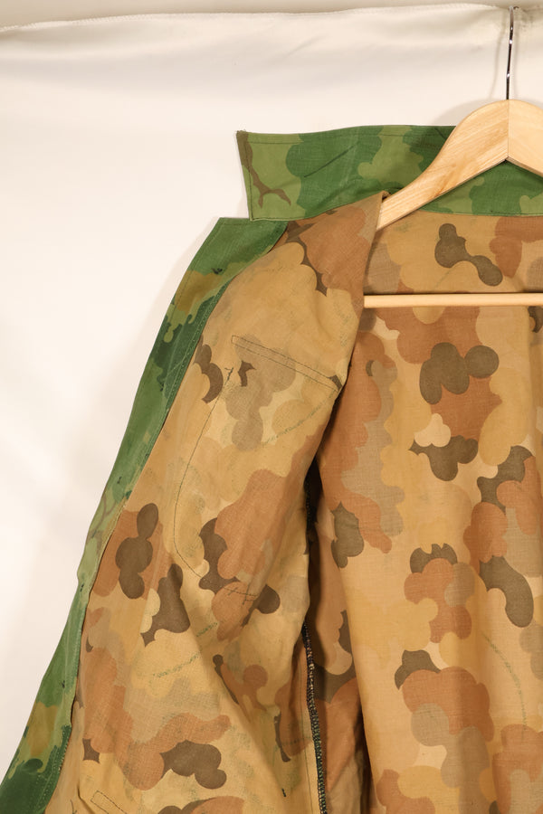Authentic Fabric, Post-War Production, Authentic Mitchell Camouflage, Made from Shelter Half Fabric, 1st Model Jungle Fatigue Jacket, Used