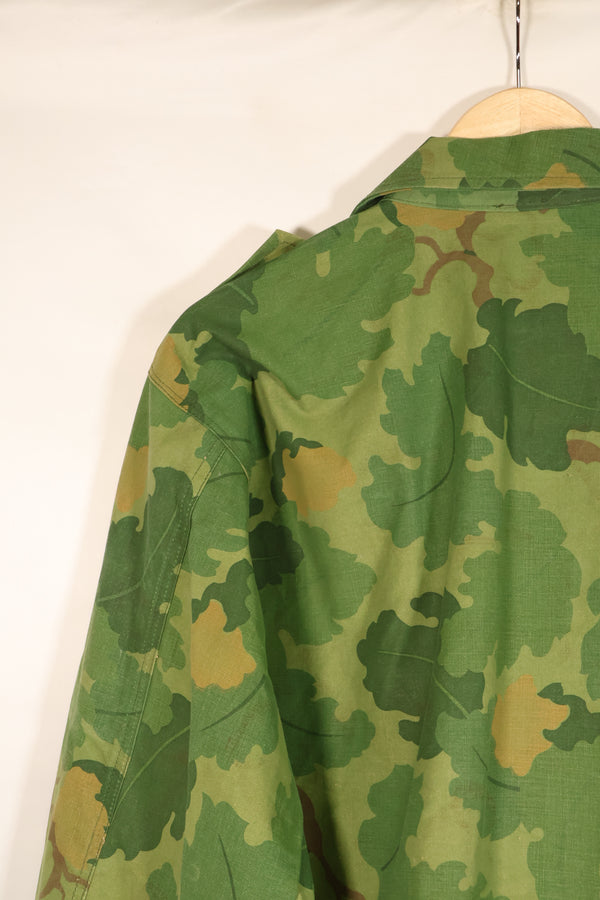 Authentic Fabric, Post-War Production, Authentic Mitchell Camouflage, Made from Shelter Half Fabric, 1st Model Jungle Fatigue Jacket, Used