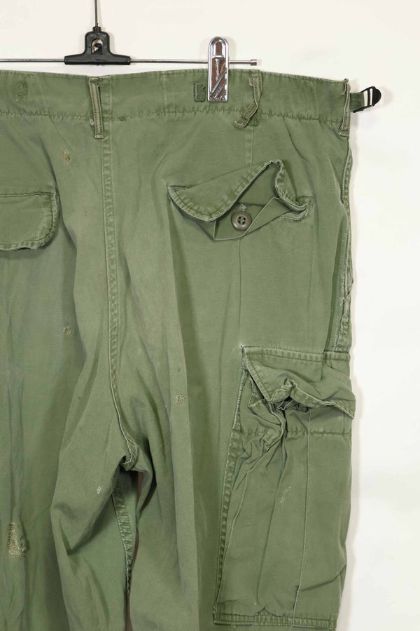 Estimated 1967 Contract 3rd Model Non Ripstop Jungle Fatigue Pants M-R Used