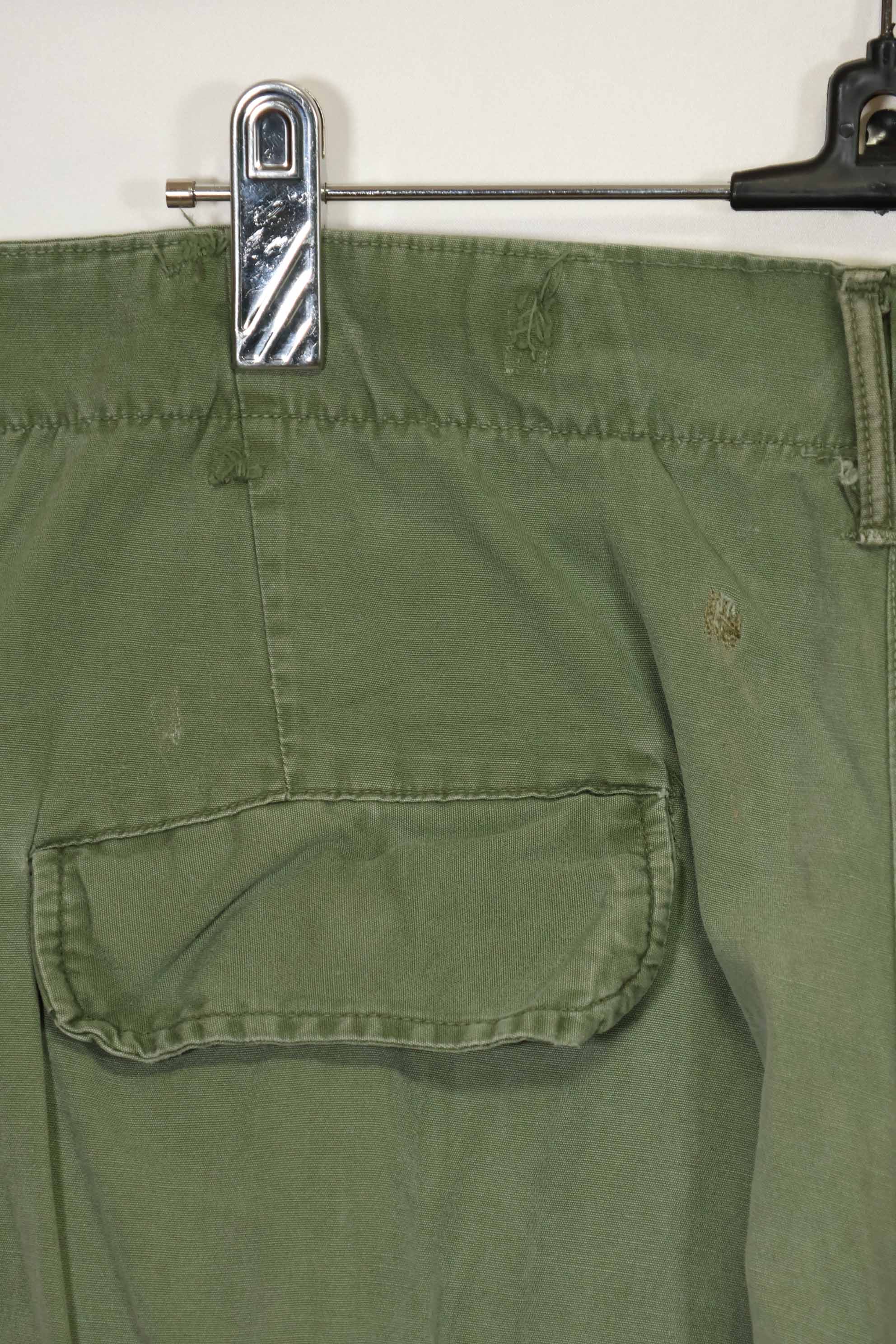 Estimated 1967 Contract 3rd Model Non Ripstop Jungle Fatigue Pants M-R Used