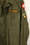 Real 1963 U.S. Army OG-107 Utility Shirt with patch, used.