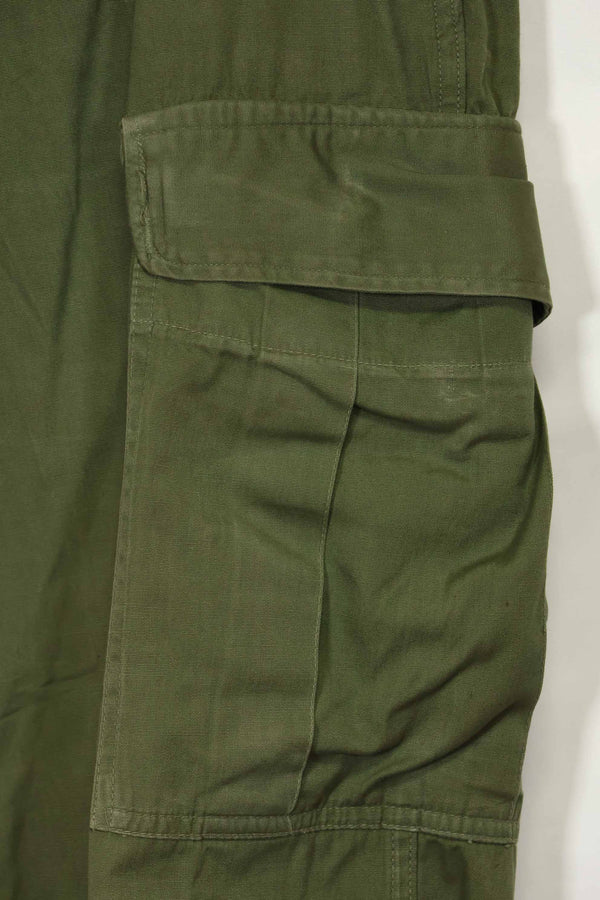 Estimated 1967 Contract 3rd Model Non Ripstop Jungle Fatigue Pants M-R Good Condition Used