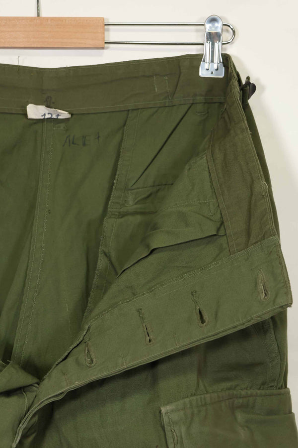 Estimated 1967 Contract 3rd Model Non Ripstop Jungle Fatigue Pants M-R Good Condition Used