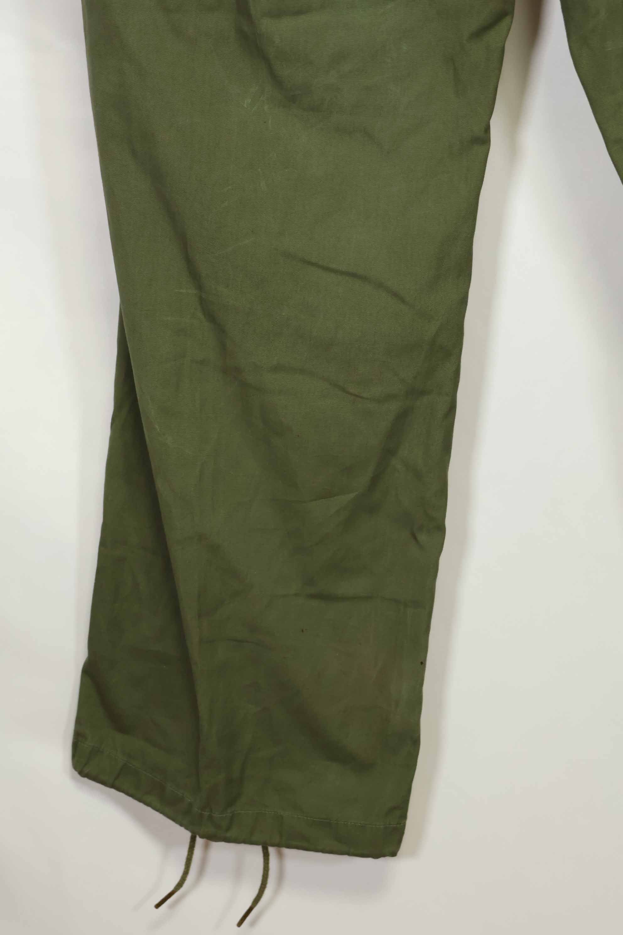 Estimated 1967 Contract 3rd Model Non Ripstop Jungle Fatigue Pants M-R Good Condition Used