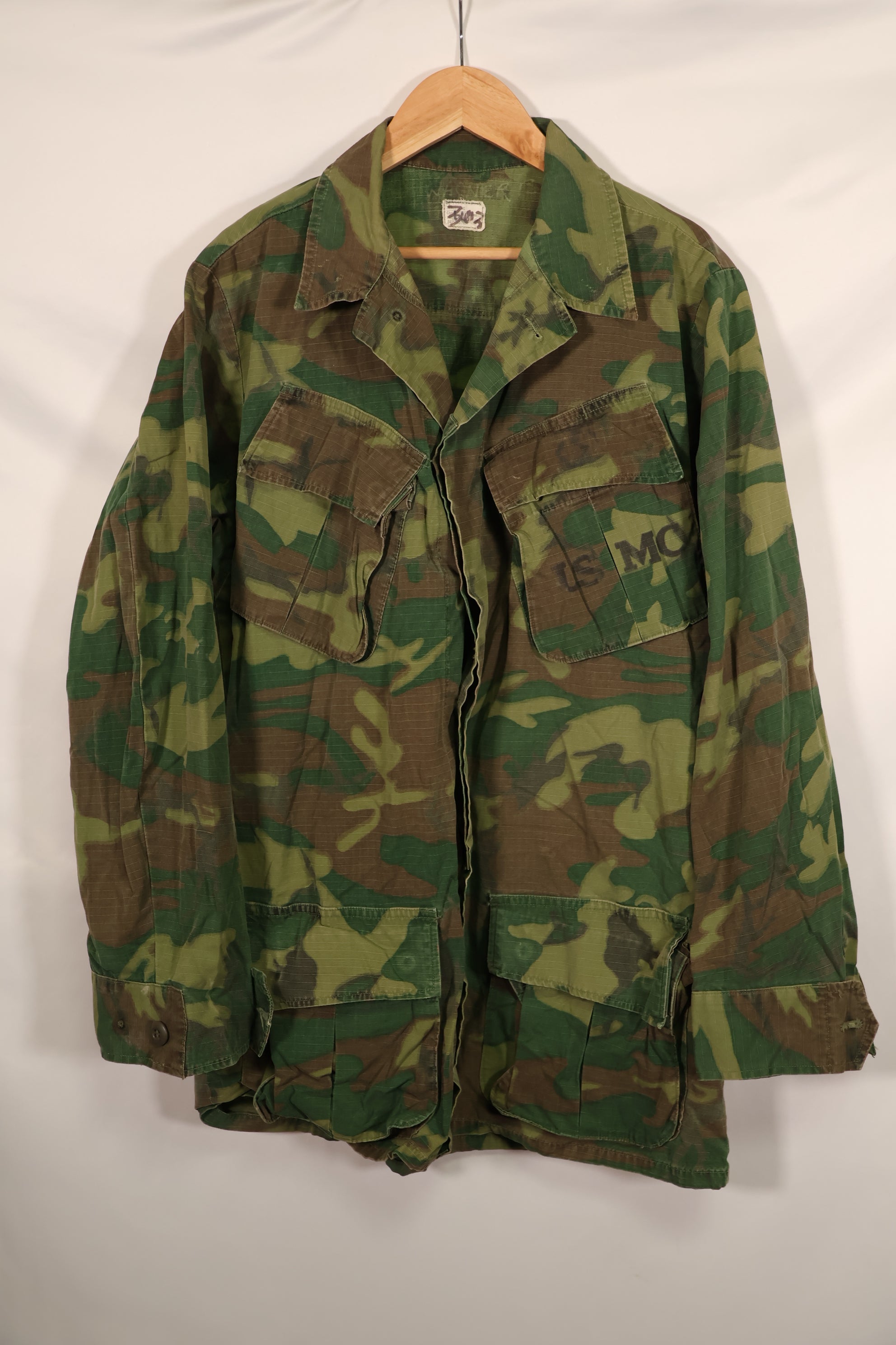 Real 1970 U.S. Marine ERDL Jungle Fatigue Jacket S-L Used