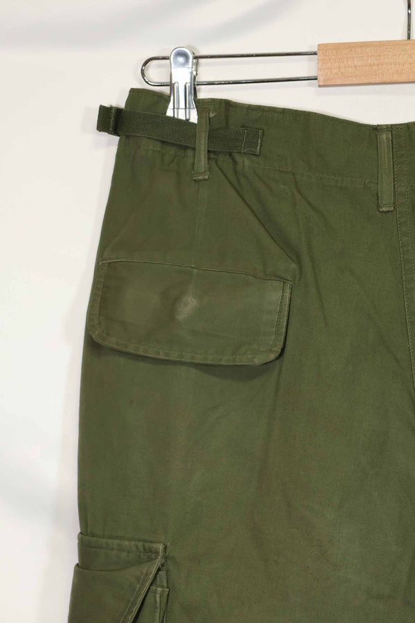 Estimated 1967 Contract 3rd Model Non Ripstop Jungle Fatigue Pants M-R Good Condition Used