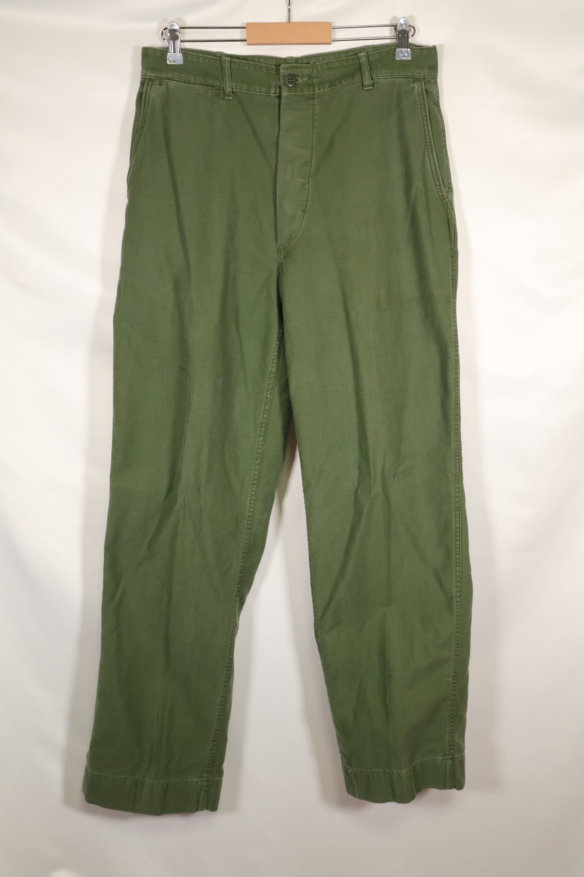 1950s-60s, estimated size 34 USMC P-56 utility pants, used.