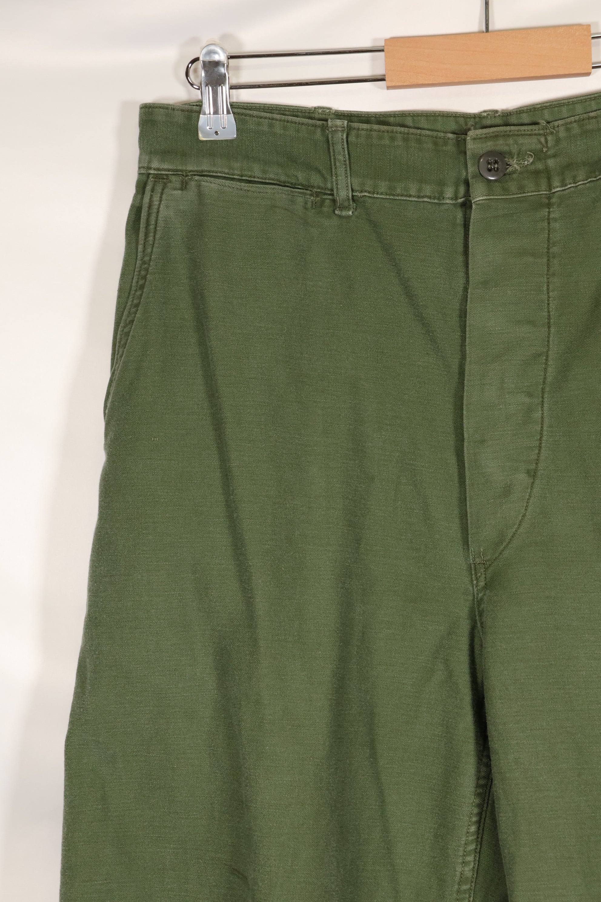 1950s-60s, estimated size 34 USMC P-56 utility pants, used.