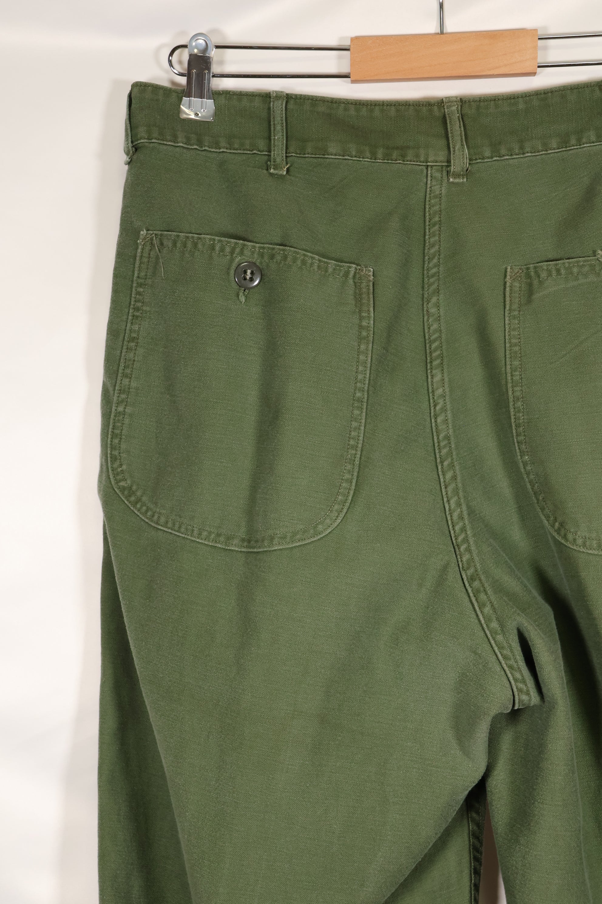 1950s-60s, estimated size 34 USMC P-56 utility pants, used.