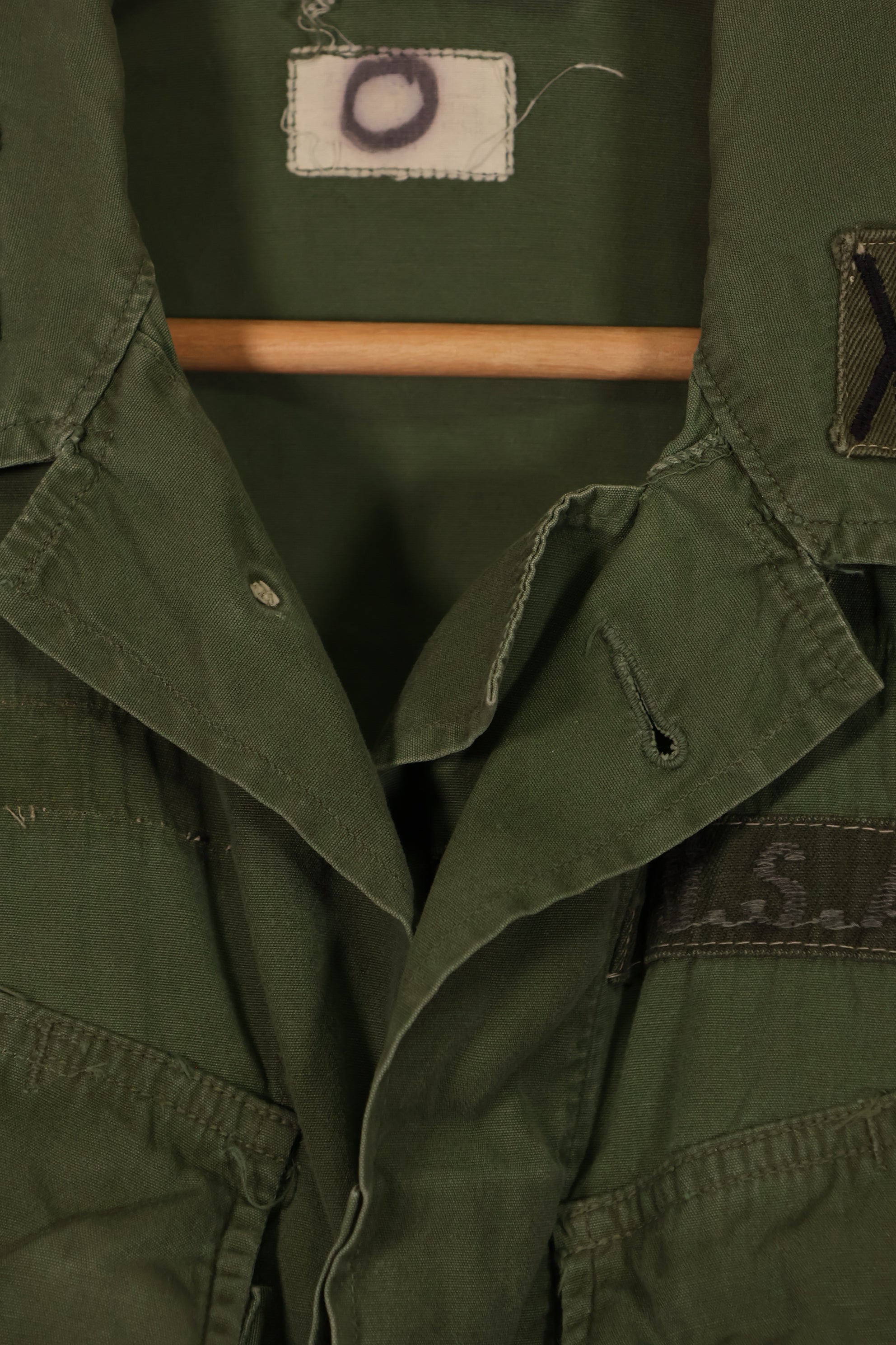 Real 2nd Model Jungle Fatigue Jacket without epaulettes, used.