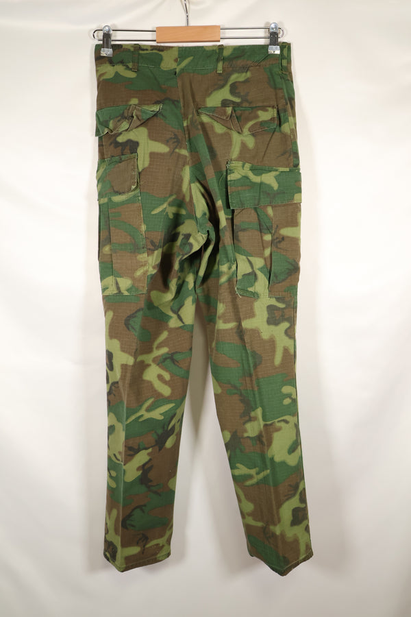 1968 contract missing size tag Ripstop ERDL camouflage Fatigue pants, used.