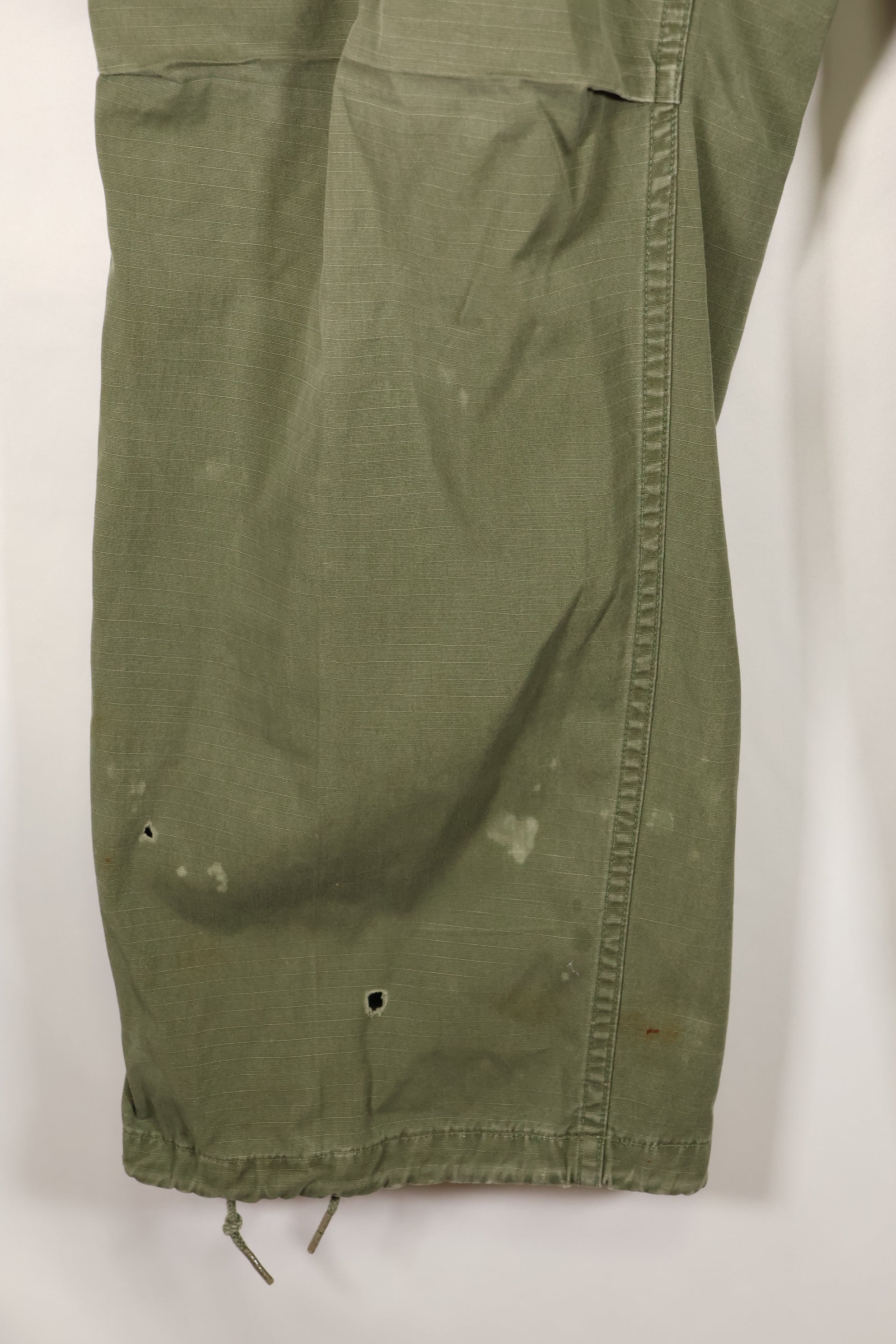 1969 Contract L-S 4th Model Jungle Fatigue Pants, used with fading.