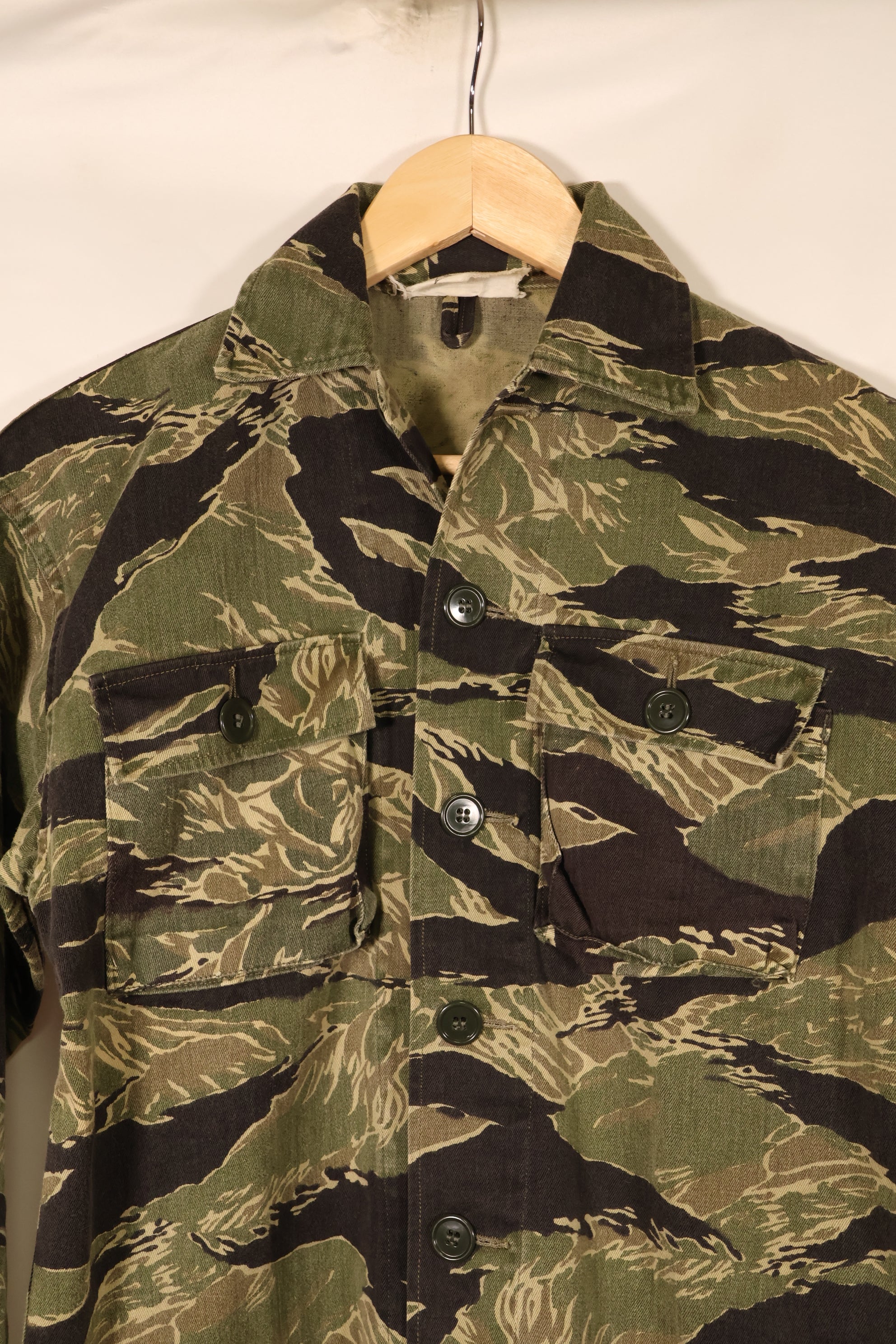 Circa 1965–66 | A-M | Okinawa Tiger | JWD | Asian Cut | Tiger Stripe Shirt | Minimal Fading | Used