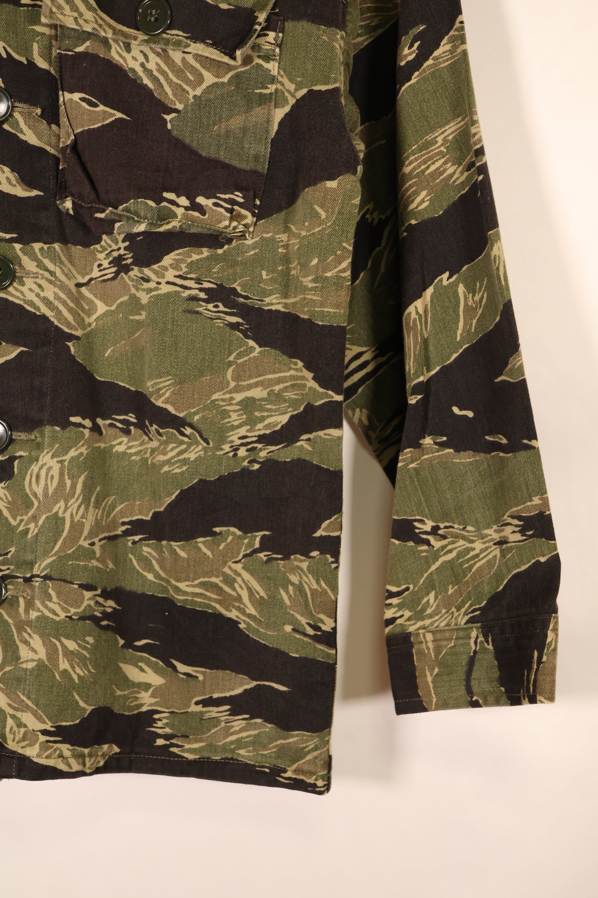Circa 1965–66 | A-M | Okinawa Tiger | JWD | Asian Cut | Tiger Stripe Shirt | Minimal Fading | Used