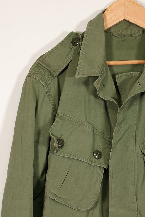 Real 1963 1st Model Jungle Fatigue Jacket, patch marks, faded.