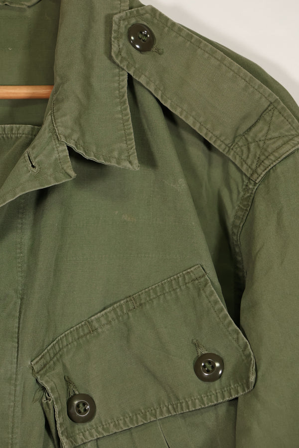 Real 1963 1st Model Jungle Fatigue Jacket, patch marks, faded.