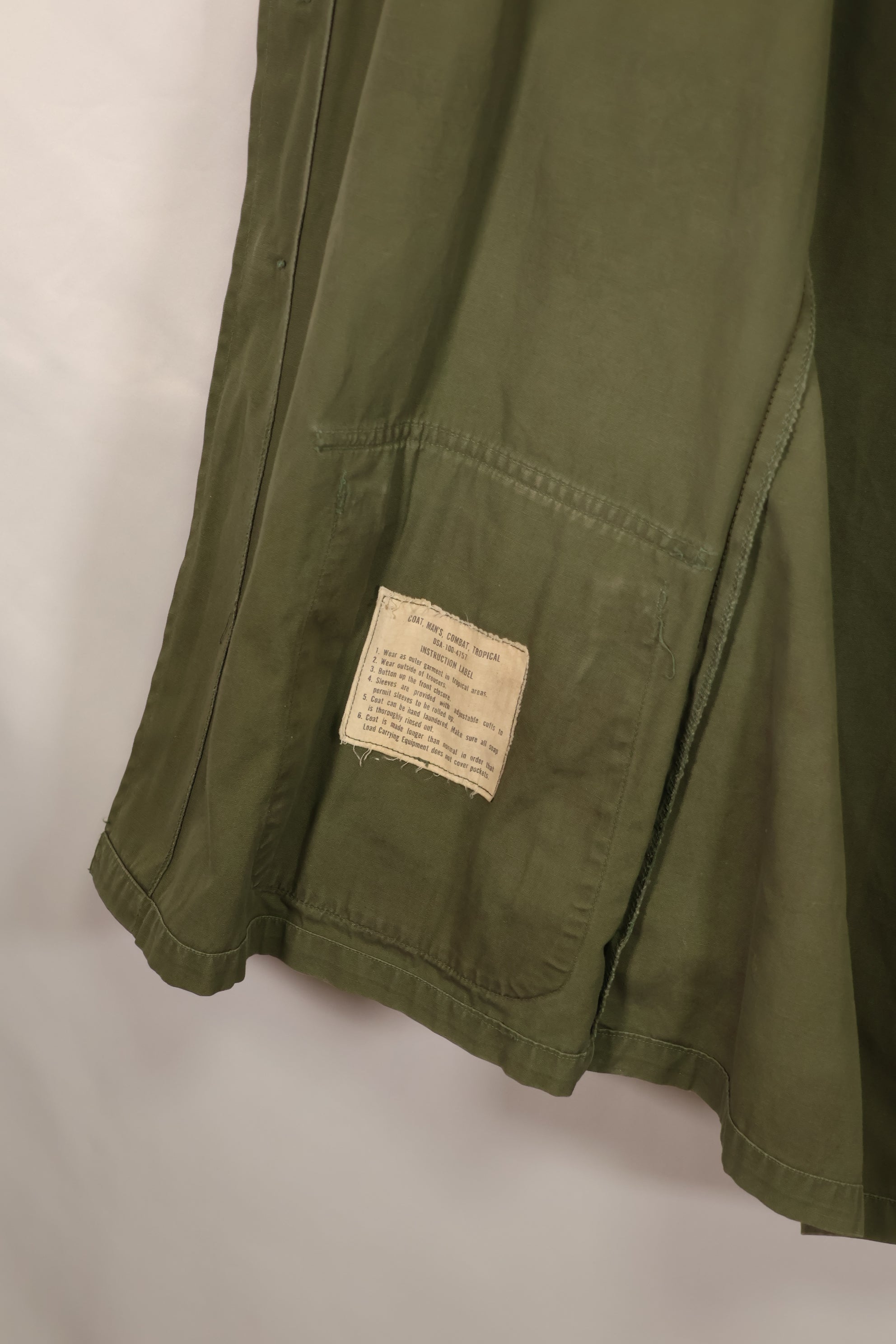 Real Lot circa 1966-1967 USMC 3rd Model Jungle Fatigue Jacket, used.