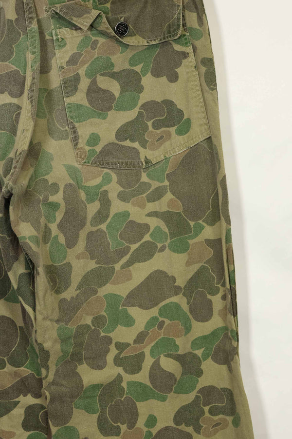 1970s civilian frogskin camouflage hunting pants, used.