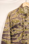 Real Late War Pattern Tiger Stripe Shirt, heavy weight fabric, faded, used.