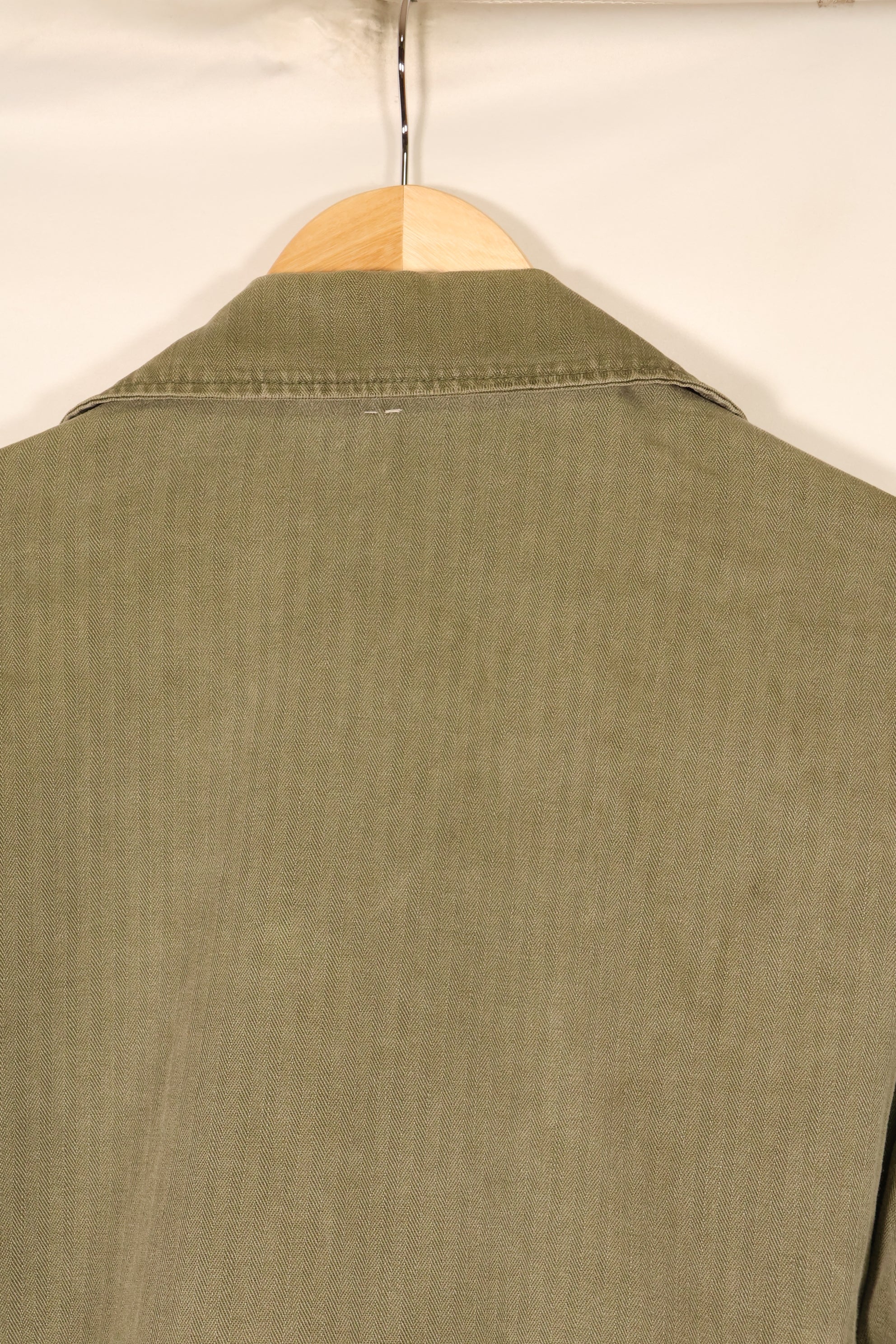 Late 1940s–1950s, U.S. Army, M-47 HBT Utility Shirt with Patches, Used