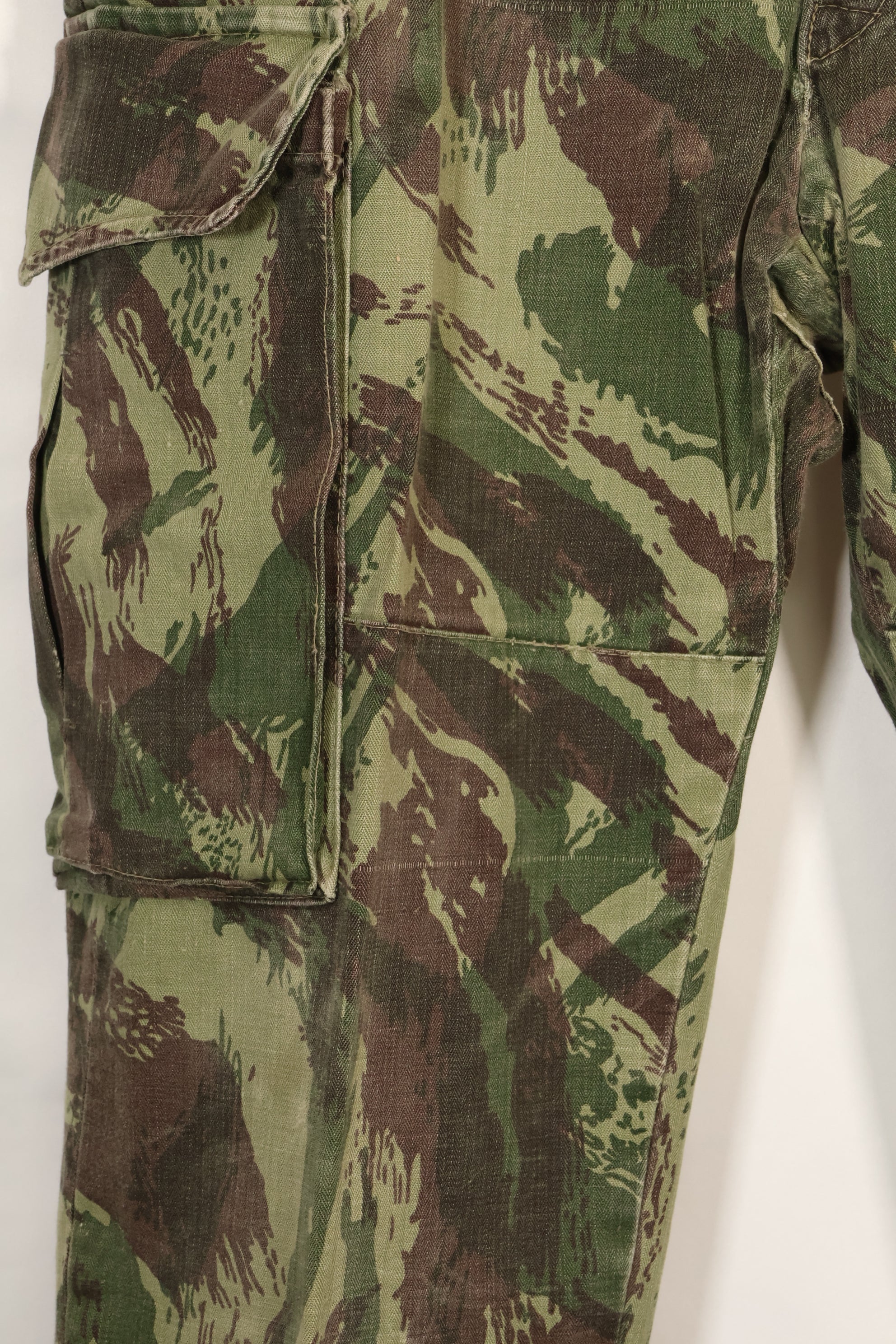 1960s-70s Portuguese Army Lizard Camouflage Cargo Pants, used.