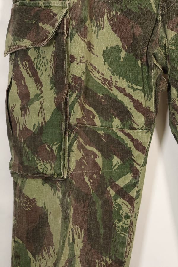 1960s-70s Portuguese Army Lizard Camouflage Cargo Pants, used.
