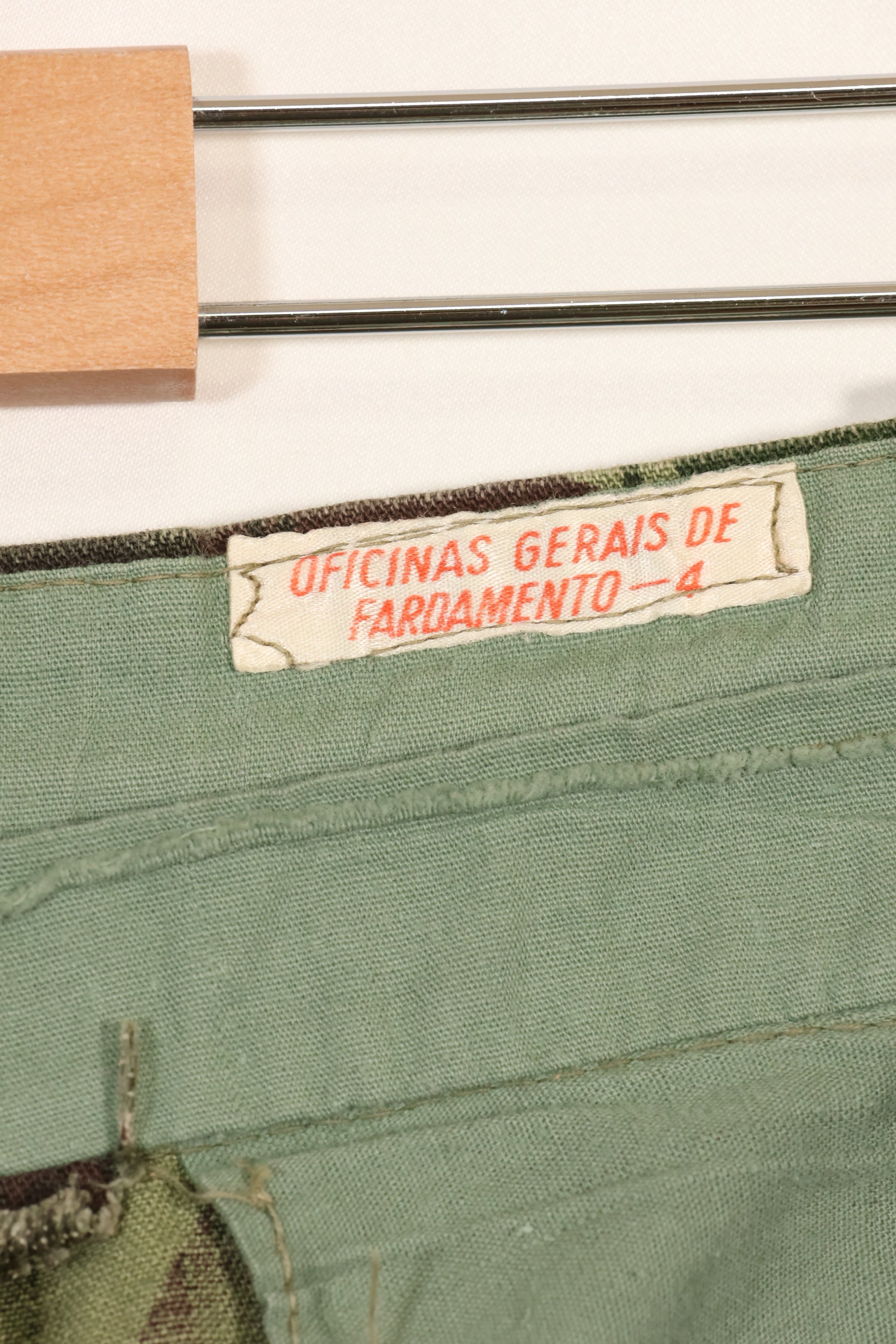 1960s-70s Portuguese Army Lizard Camouflage Cargo Pants, used.