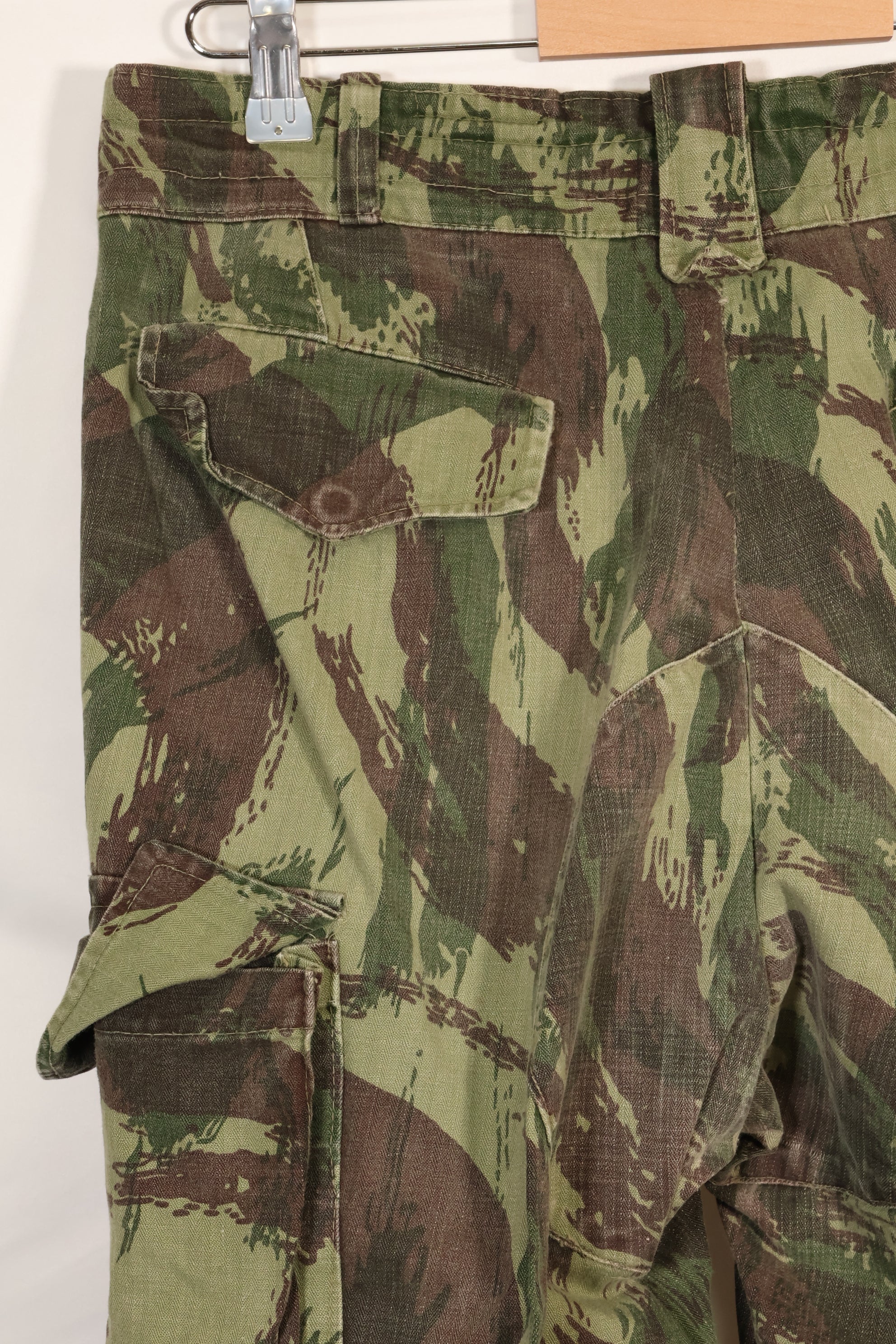 1960s-70s Portuguese Army Lizard Camouflage Cargo Pants, used.