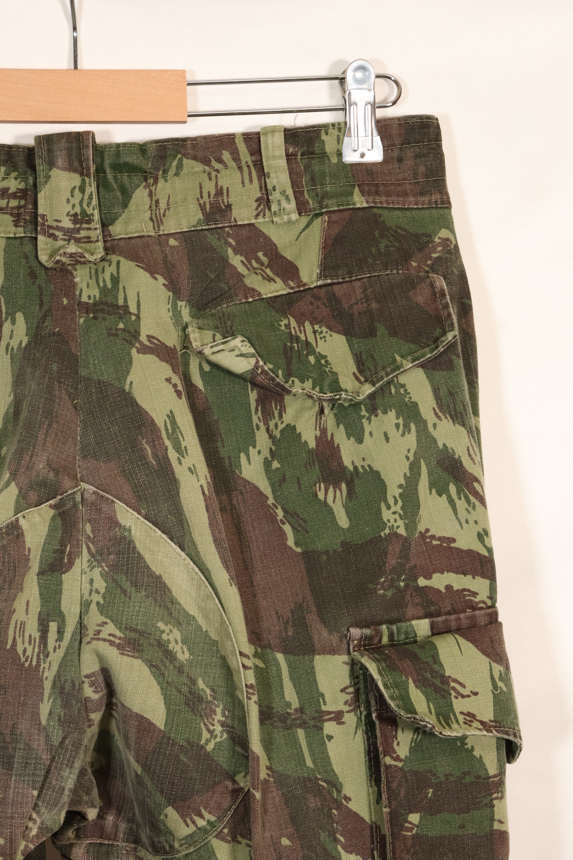 1960s-70s Portuguese Army Lizard Camouflage Cargo Pants, used.