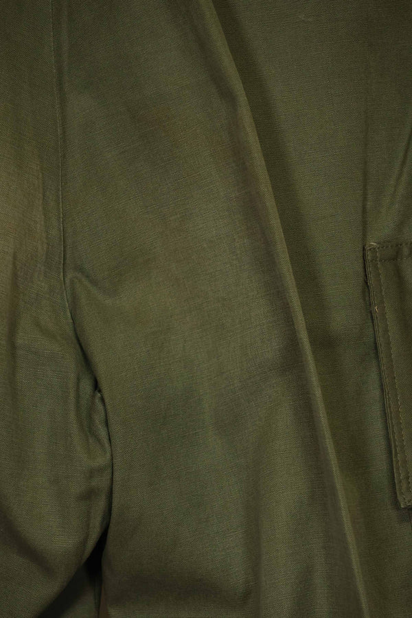 1940s-50s US Army M45 cotton field pants with modified cargo pockets, airborne use, used, B