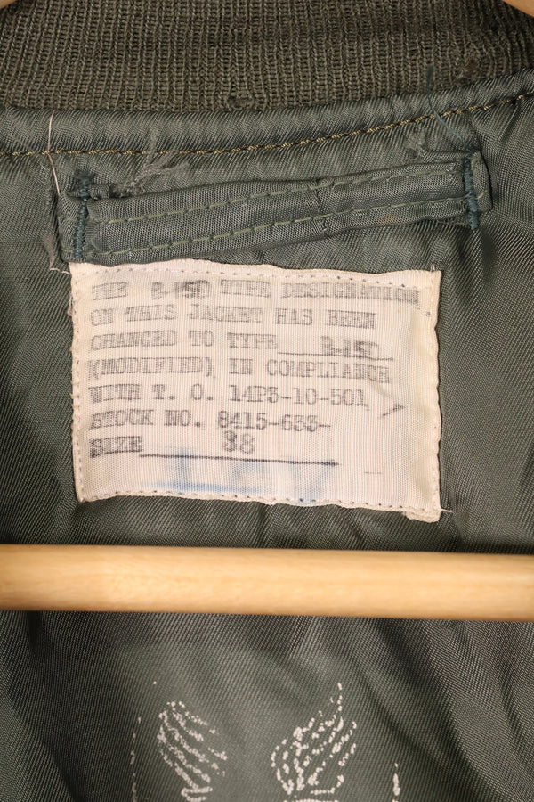Early 1950s, Size 38, U.S. Air Force (USAF) B-15D Flight Jacket, Modified, Used