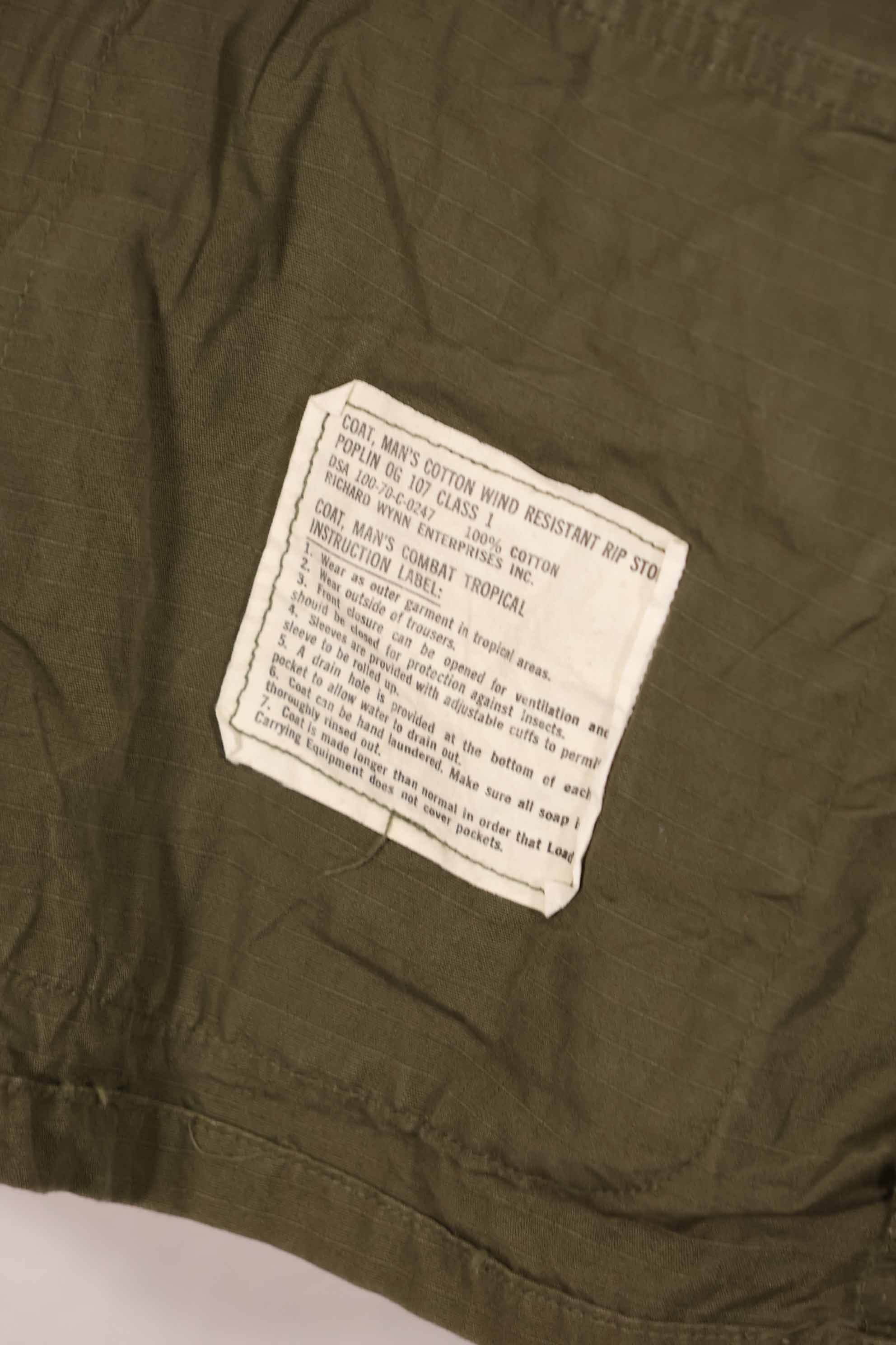 Real 1970 4th Model Jungle Fatigue Jacket M-R Used